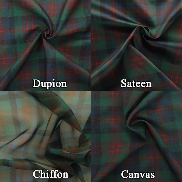 Fabric Panel, in Choice of 4 Materials, Any MacDuff Tartan